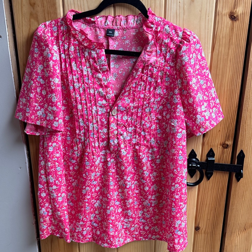 Pink Floral Women's Top